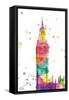 BIG Ben Watercolor-OnRei-Framed Stretched Canvas