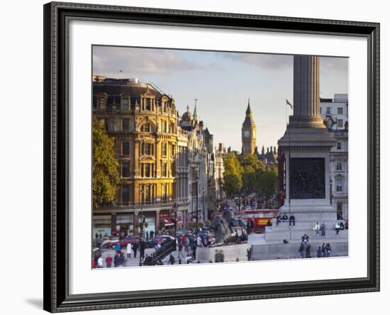 Big Ben, Whitehall and Trafalgar Sqaure, London, England-Jon Arnold-Framed Photographic Print