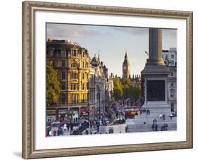 Big Ben, Whitehall and Trafalgar Sqaure, London, England-Jon Arnold-Framed Photographic Print