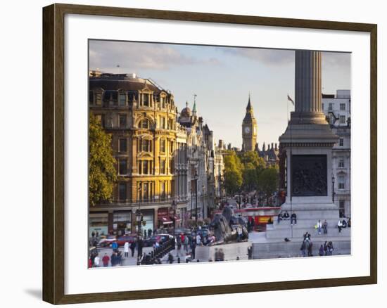 Big Ben, Whitehall and Trafalgar Sqaure, London, England-Jon Arnold-Framed Photographic Print