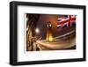 Big Ben With Flag Of England-null-Framed Art Print