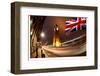 Big Ben With Flag Of England-null-Framed Art Print