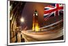 Big Ben With Flag Of England-null-Mounted Art Print