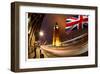 Big Ben With Flag Of England-null-Framed Art Print
