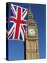 Big Ben with Union Flag, Westminster, UNESCO World Heritage Site, London, England, United Kingdom, -Stuart Black-Stretched Canvas
