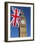 Big Ben with Union Flag, Westminster, UNESCO World Heritage Site, London, England, United Kingdom, -Stuart Black-Framed Photographic Print