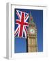 Big Ben with Union Flag, Westminster, UNESCO World Heritage Site, London, England, United Kingdom, -Stuart Black-Framed Photographic Print