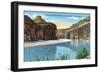 Big Bend Nat'l Park, Texas - Scenic View Along the Rio Grande River, c.1942-Lantern Press-Framed Art Print