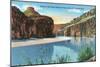 Big Bend Nat'l Park, Texas - Scenic View Along the Rio Grande River, c.1942-Lantern Press-Mounted Art Print