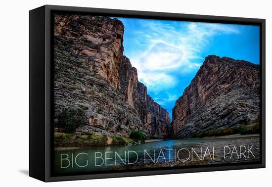 Big Bend National Park, Texas - Rio Grande River-Lantern Press-Framed Stretched Canvas