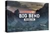 Big Bend National Park, Texas - Rubber Stamp-Lantern Press-Stretched Canvas