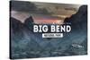 Big Bend National Park, Texas - Rubber Stamp-Lantern Press-Stretched Canvas