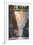 Big Bend National Park, Texas - Santa Elena Canyon-Lantern Press-Framed Art Print