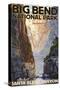 Big Bend National Park, Texas - Santa Elena Canyon-Lantern Press-Stretched Canvas