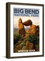 Big Bend National Park, Texas - Window Rock-Lantern Press-Framed Art Print