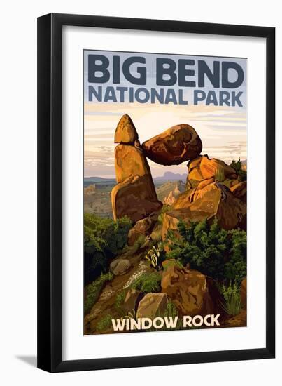 Big Bend National Park, Texas - Window Rock-Lantern Press-Framed Art Print