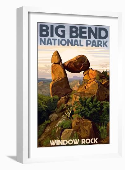 Big Bend National Park, Texas - Window Rock-Lantern Press-Framed Art Print