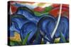 Big Blue Horses-Franz Marc-Stretched Canvas