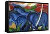 Big Blue Horses-Franz Marc-Framed Stretched Canvas