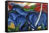 Big Blue Horses-Franz Marc-Framed Stretched Canvas