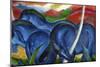 Big Blue Horses-Franz Marc-Mounted Premium Giclee Print