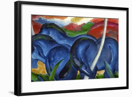 Big Blue Horses-Franz Marc-Framed Giclee Print