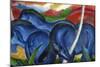 Big Blue Horses-Franz Marc-Mounted Giclee Print