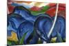 Big Blue Horses-Franz Marc-Mounted Giclee Print