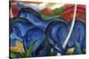Big Blue Horses-Franz Marc-Stretched Canvas