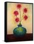 Big Blue Vase-Marabeth Quin-Framed Stretched Canvas