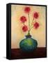 Big Blue Vase-Marabeth Quin-Framed Stretched Canvas