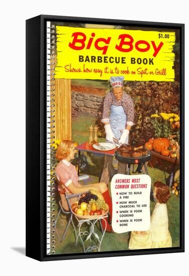 Big Boy Barbecue Book, Book Cover-null-Framed Stretched Canvas