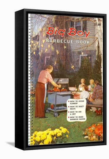 Big Boy Barbecue Book, Book Cover-null-Framed Stretched Canvas