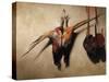 Big Brace of Pheasants-James Gillick-Stretched Canvas