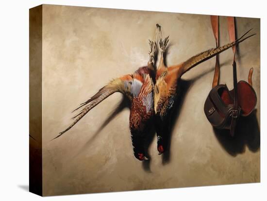 Big Brace of Pheasants-James Gillick-Stretched Canvas