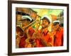 Big Brass Beat In New Orleans-Diane Millsap-Framed Art Print
