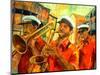 Big Brass Beat In New Orleans-Diane Millsap-Mounted Art Print