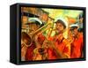 Big Brass Beat In New Orleans-Diane Millsap-Framed Stretched Canvas