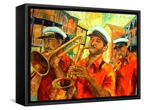 Big Brass Beat In New Orleans-Diane Millsap-Framed Stretched Canvas