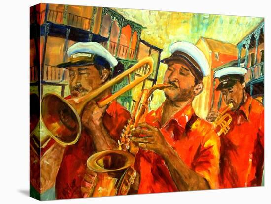 Big Brass Beat In New Orleans-Diane Millsap-Stretched Canvas