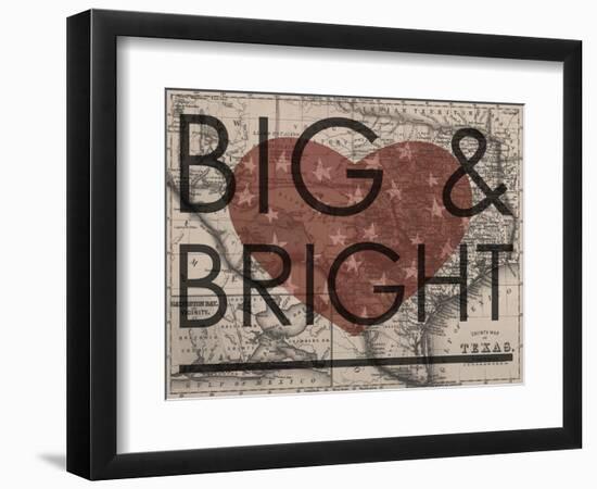 Big & Bright - 1864, Texas Mitchell Plate, Texas, United States Map-null-Framed Premium Giclee Print