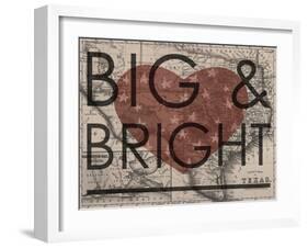 Big & Bright - 1864, Texas Mitchell Plate, Texas, United States Map-null-Framed Giclee Print