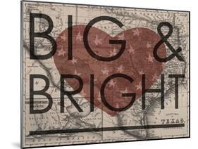 Big & Bright - 1864, Texas Mitchell Plate, Texas, United States Map-null-Mounted Giclee Print