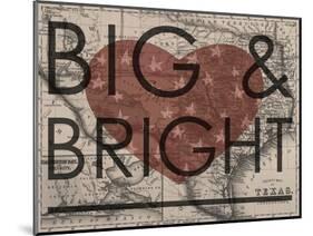 Big & Bright - 1864, Texas Mitchell Plate, Texas, United States Map-null-Mounted Giclee Print