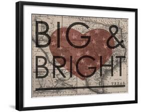 Big & Bright - 1864, Texas Mitchell Plate, Texas, United States Map-null-Framed Giclee Print