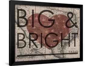 Big & Bright - 1864, Texas Mitchell Plate, Texas, United States Map-null-Framed Giclee Print