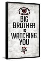 Big Brother is Watching You 1984 INGSOC Political Poster-null-Framed Poster