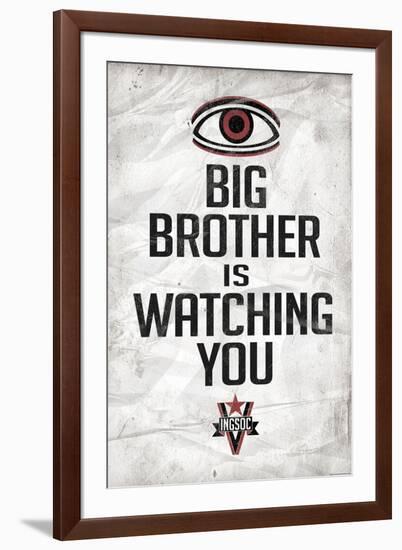 Big Brother is Watching You 1984 INGSOC Political-null-Framed Art Print