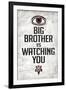 Big Brother is Watching You 1984 INGSOC Political-null-Framed Art Print