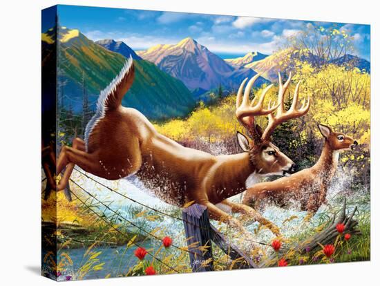 Big Buck HD Cabinet Art-John Youssi-Stretched Canvas